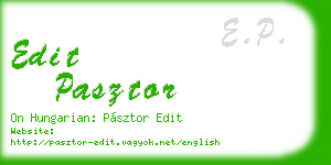 edit pasztor business card